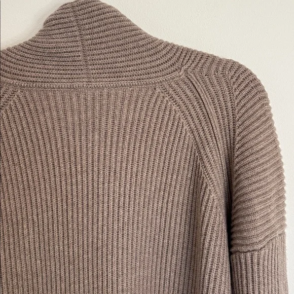 Vince Wool Cashmere Open Front Ribbed Sweater Robe Cardigan